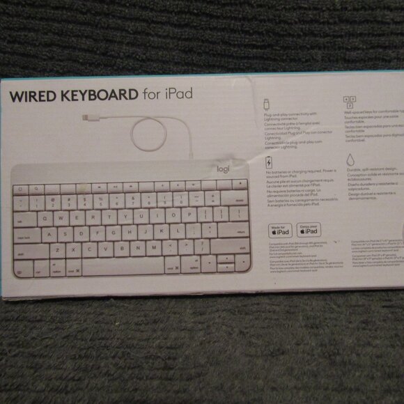 Logitech Wired Keyboard for iPad with Lightning Connector - White - Picture 2 of 6